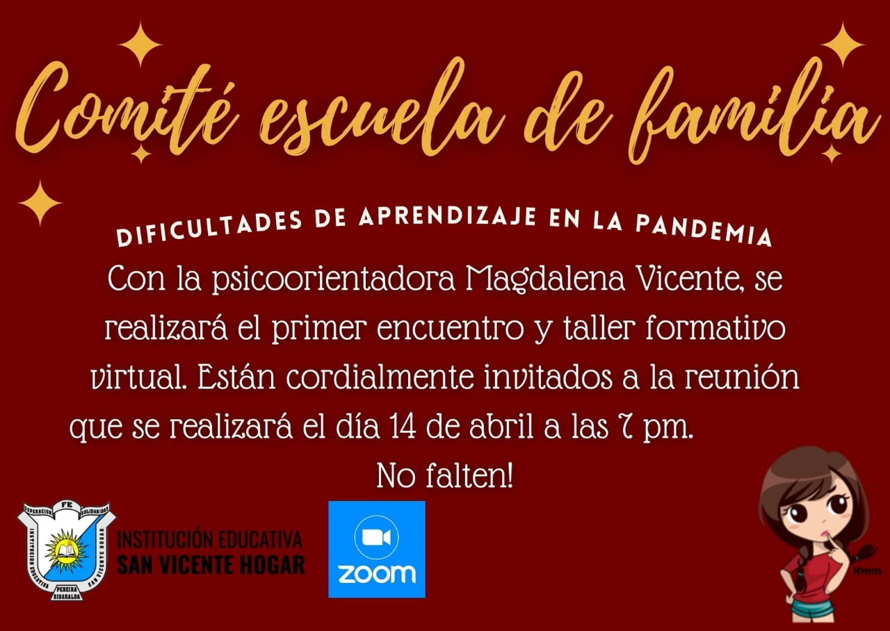 Invitación “Comité Escuela de familia”